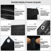 Waterproof Tent Tarp with Eyelets, 100 x 420 cm, Black view 4