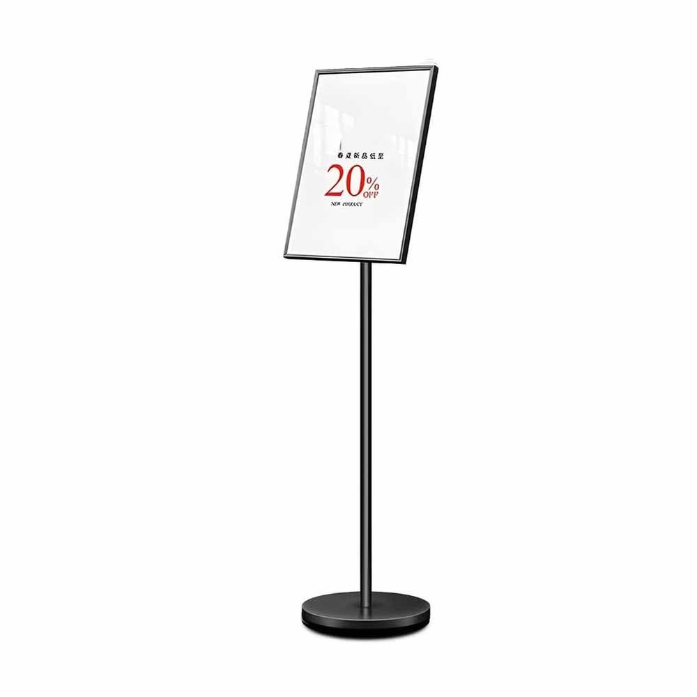 ZGHQHCDRH Sign Stand, Sidewalk Poster Stand, Floor Stand for Banner Display, Foam Board Stand, Heavy-Duty (Black)