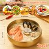 Tutamaz Gold Stainless Steel Salad Bowls, 23 cm, Set of 2 view 3