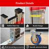 Retractable Stainless Steel Barrier with Universal Wheels, 1.2 x 2.0 m view 2