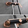 LISHEUK Luxury Shower Set in Rose Gold and Black with Brass Diverter Mixer, Rain Showerhead, Hot and Cold Water Control, Wall-Mounted Bathroom Shower System view 3