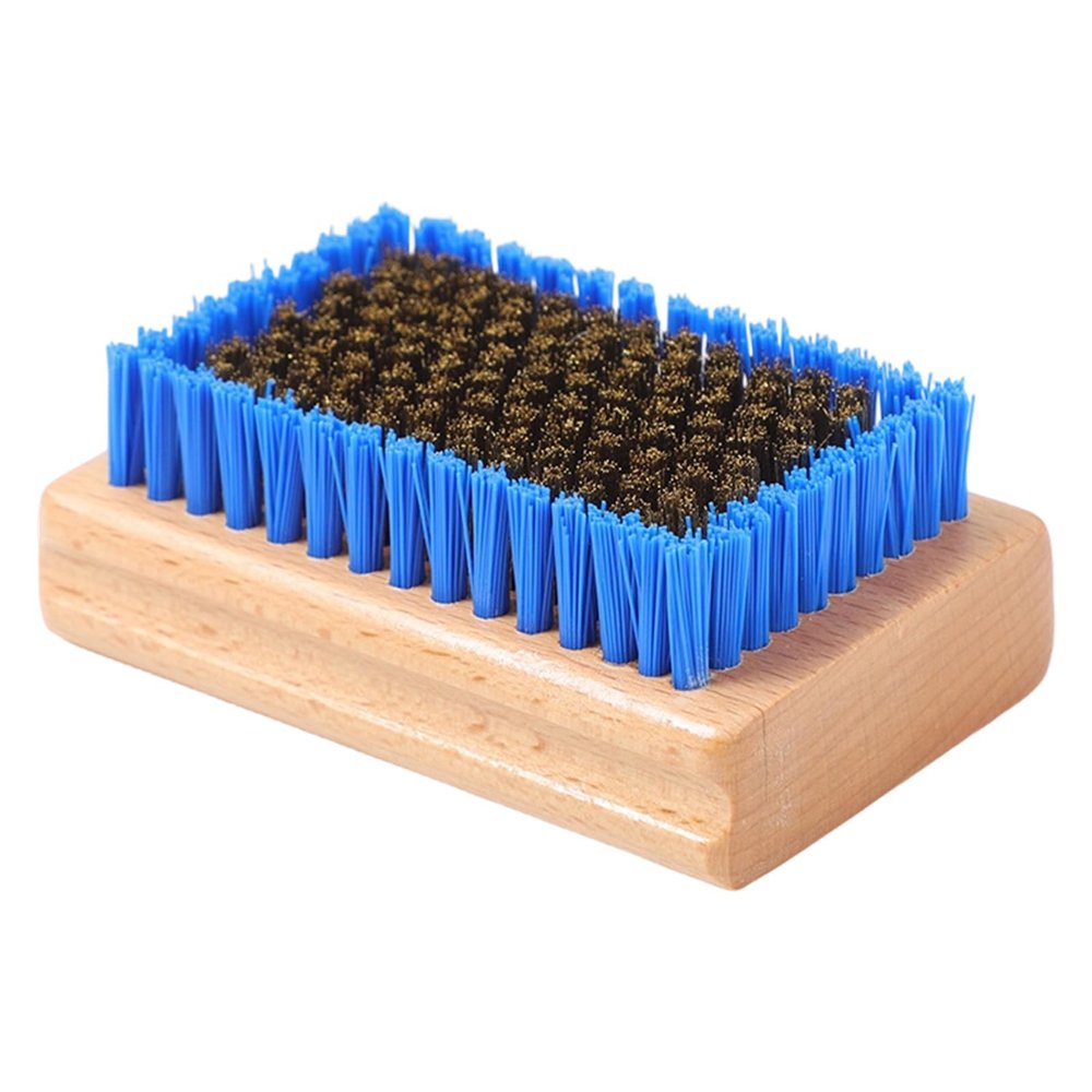 Heavy-Duty Brass-Enhanced Ski Base Brush for Wax Removal