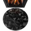 80 cm Tempered Glass Fireplace Stove Floor Plate, Spark- and Scratch-Resistant, 3D Geometric Design view 3