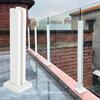 Glass Railing Set for Indoor and Outdoor Use, Adjustable 812 mm Balustrade Posts for Decks, Stairs, Balconies and Pools, 104.9 cm Center Post with Slot view 1