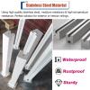 Glass Railing Set for Indoor and Outdoor Use, Adjustable 812 mm Balustrade Posts for Decks, Stairs, Balconies and Pools, 104.9 cm Center Post with Slot view 4