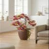 KOPU Artificial Orchid, 70 cm, Purple, in Brown Vase – Phalaenopsis view 2