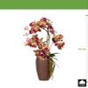 KOPU Artificial Orchid, 70 cm, Purple, in Brown Vase – Phalaenopsis view 4