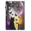 DayQiQiPu PU Leather Wallet Flip Cover for Samsung Galaxy Tab S9 11-inch, Cat Shadow Pattern, Auto Sleep/Wake view 3
