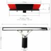 QIYFOZ 20 m Water-Fed Window Cleaning Pole Set, 3-in-1 Aluminum, with Brush and Squeegee, for Solar Panel Cleaning, 6 m Water Supply view 2