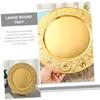 BESPORTBLE 30 cm Large Round Metal Serving Tray view 4