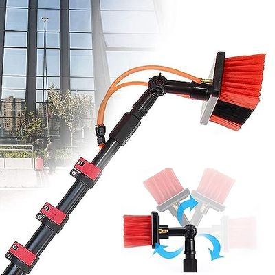 QIYFOZ Telescopic Cleaning Brush with Water-Fed Pole and 20 m Hose