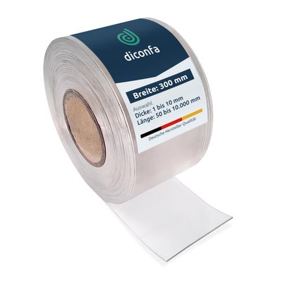 diconfa Crystal-Clear PVC Strip, 300 mm x 9,500 mm, 6 mm Thick