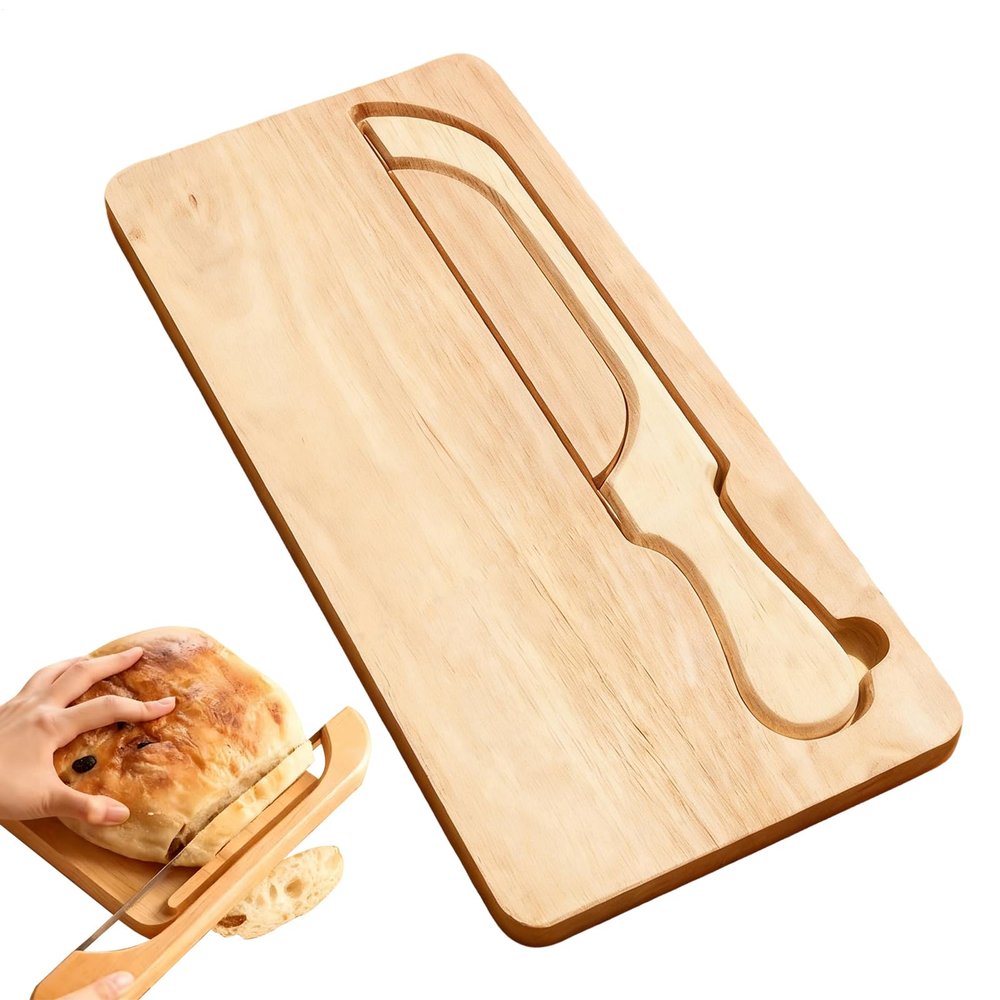 Bread Slicer with Double-Sided Cutting Board