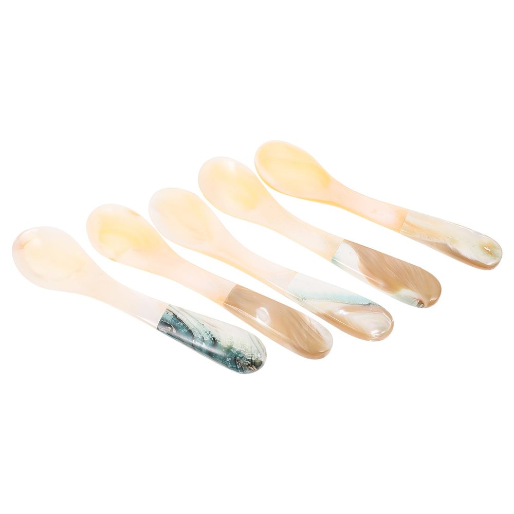 Shell Spoons, Set of 5, Dessert Spoons for Kitchen and Dining Room