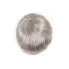 Men’s Human Hair Replacement #580 Gray, Breathable Fine Mono Top with NPU Perimeter view 1