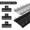 2-Track Ceiling-Mount Curtain Track, Ultra-Thin, Black, 120 cm/3.9 ft view 2