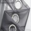 HOCEDO Tab-Top Curtains 60 x 50 cm, Lightweight and Airy, Light-Filtering Linen Look, Dark Gray view 2