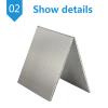 Pure Zinc Sheet, 2 mm Thick, 2 Pieces, Durable Metal Foil for Various Applications (200 mm x 160 mm) view 4