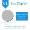 A3 Iron Sheet, Flat Round Metal Plate, 12 in. Diameter, 2 mm Thick view 2