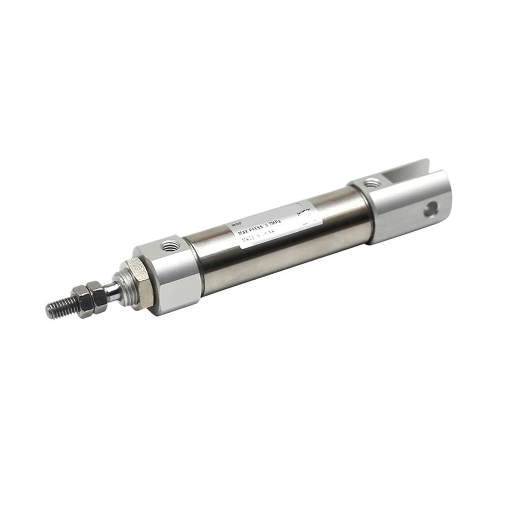 CDJ2D10 Double-Clevis Cylinder, Double-Acting, Single-Rod, 10 mm, 16 mm Bore, 5200 mm Stroke, with Pin (5 mm Stroke)