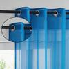 YUANZHI Sheer Voile Curtain, 180 x 230 cm, Semi-Transparent Polyester, Blue view 2