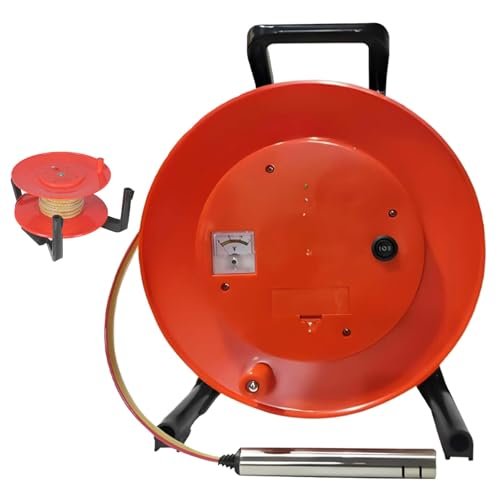 MJMLUCK Deep-Well Water Level Meter, 10–300 m, Precise Measuring Device with LED Light and Sensitive Steel Probe, Reliable and Stable for Deep-Water Measurements (300 m / 984 ft)