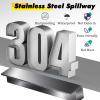CHZFFD 167 cm Recessed Waterfall Overflow Trough for Patio Walls view 4