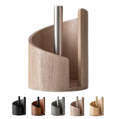 Mountain Wooden Paper Towel Holder for Countertops