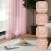 YUANZHI Voile Curtain 80 x 240 cm, Semi-Sheer Polyester, Pink view 4