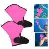 Swimming Gloves, 1 Pair, Nylon, Pink, Adjustable Wrist Strap view 2