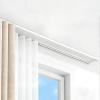 2-Track Ceiling Curtain Rail, Ultra-Thin, White, 420 cm/13.8 ft view 1