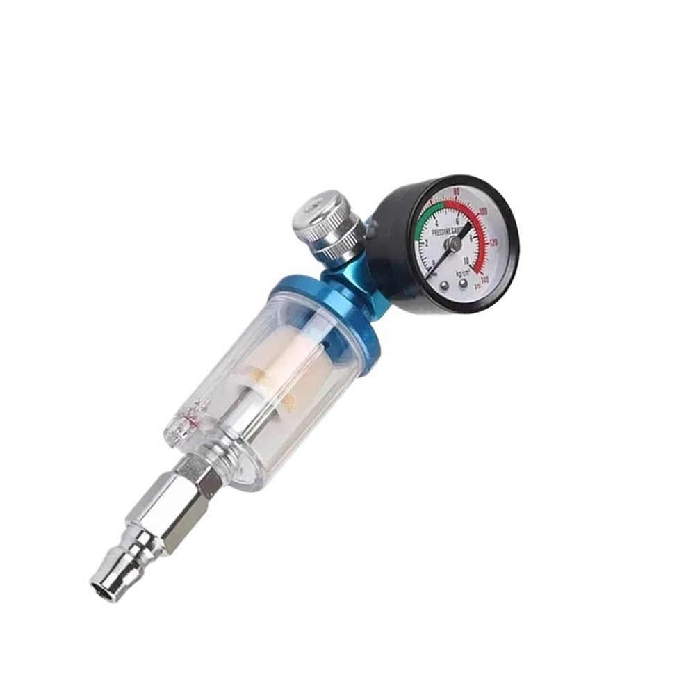1/5 Pc European Compressor Spray Gun Tool Pressure Part, 1/4-Inch Air Filter Moisture Trap (AF+PF+RG, 1 Pc)