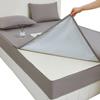 Waterproof Mattress Protector 180 x 200/120 x 200 cm, Microfiber, Zippered Fitted Sheet, Gray, 130 x 200 + 20 cm view 1