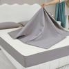 Waterproof Mattress Protector 180 x 200/120 x 200 cm, Microfiber, Zippered Fitted Sheet, Gray, 130 x 200 + 20 cm view 4