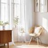 YUANZHI Voile Sheer Curtain 210 x 210 cm, Transparent, Airy, Modern, White view 4