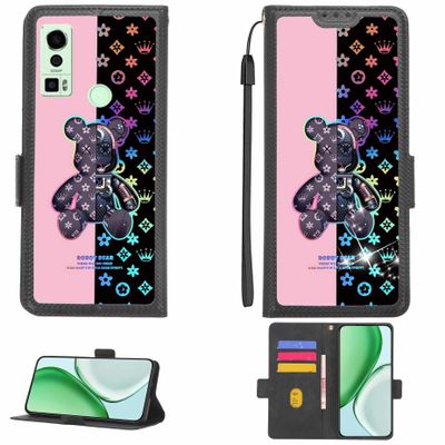 Kinetijy Flip Case for Hisense E50i with 9H HD Screen Protector, RFID Blocking and Refraction Effect