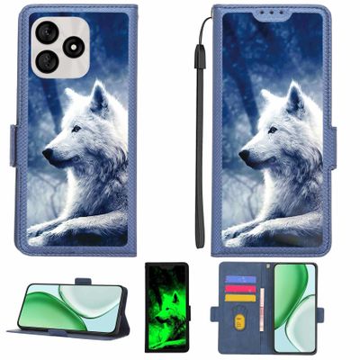 Kinetijy Flip Case Compatible with BLU G73L, with 9H HD Screen Protector, RFID Blocking and Glow-in-the-Dark Effect