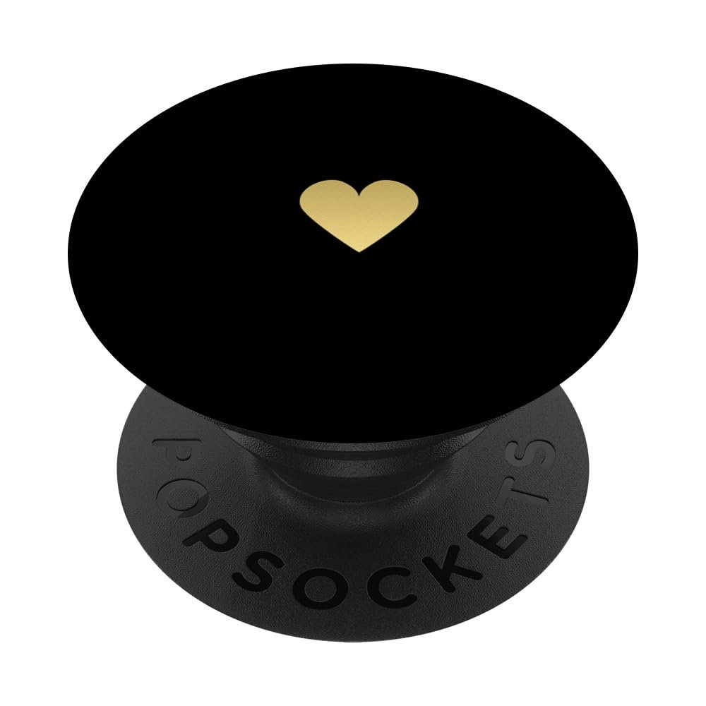 Black Heart Adhesive PopSockets PopGrip