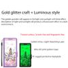 Kinetijy Case for FOSSiBOT S3, Protective Flip Cover with 9H HD Screen Protector, RFID Blocking, Gold Glitter and Glow view 4