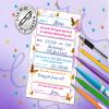 8 Butterfly Invitations for a Girl’s 7th Birthday with Envelopes and Party Favors view 4