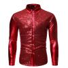 Men's Sequin Shirt, 1980s Disco Party Costume Top view 1