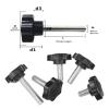 Star-Shaped Clamping Knob with Screw, Bakelite Handle with Locking Screw, Plastic-Steel Threaded Grip for Industrial Equipment (M5 x 40 mm, 5 pcs.) view 3