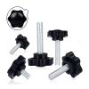 Star-Shaped Clamping Knob with Screw, Bakelite Handle with Locking Screw, Plastic-Steel Threaded Grip for Industrial Equipment (M5 x 40 mm, 5 pcs.) view 4
