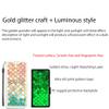 Kinetijy Case for Oscal C70 Pro with 9H HD Screen Protector, RFID Blocking, Gold Glitter & Glow view 4