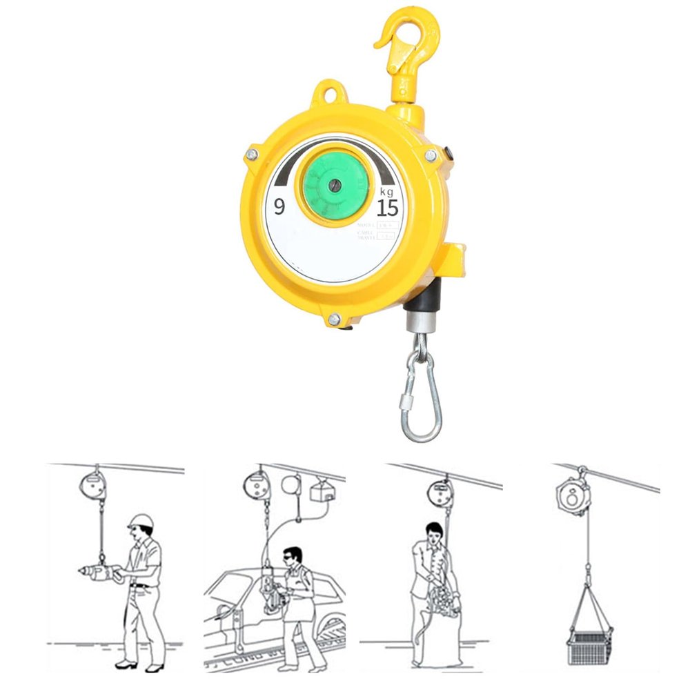 MJMLUCK Spring Balancer Hanger, Retractable Tool Support, Yellow (915 kg)