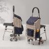 Durable Foldable Shopping Cart with Seat, 4-Wheel Climbing Design view 4