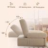 3-in-1 Convertible Sleeper Chair, Faux Leather Folding Bed with Metal Frame and Adjustable Backrest for Small Apartments and Guest Rooms view 2