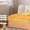 3-in-1 Convertible Sleeper Chair, Faux Leather Folding Bed with Metal Frame and Adjustable Backrest for Small Apartments and Guest Rooms view 3