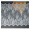 Double-Sided Eyelash Lace Trim Mesh Fabric for Clothing and Home Decor, Black and White view 2