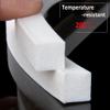 Sound-Insulating Silicone Foam Sealing Strip, White, 1 m (10 × 20 mm) view 2
